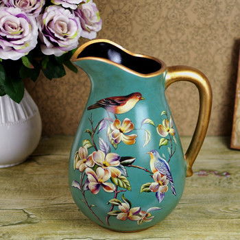 推薦復(fù)古歐美鄉(xiāng)村風(fēng)格家居飾品花鳥手繪陶瓷 堆糖,美好生活研究所
